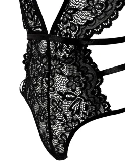 Fashion Retro Stage 1950s Solid Lace Sheer Cut-Out Nighties