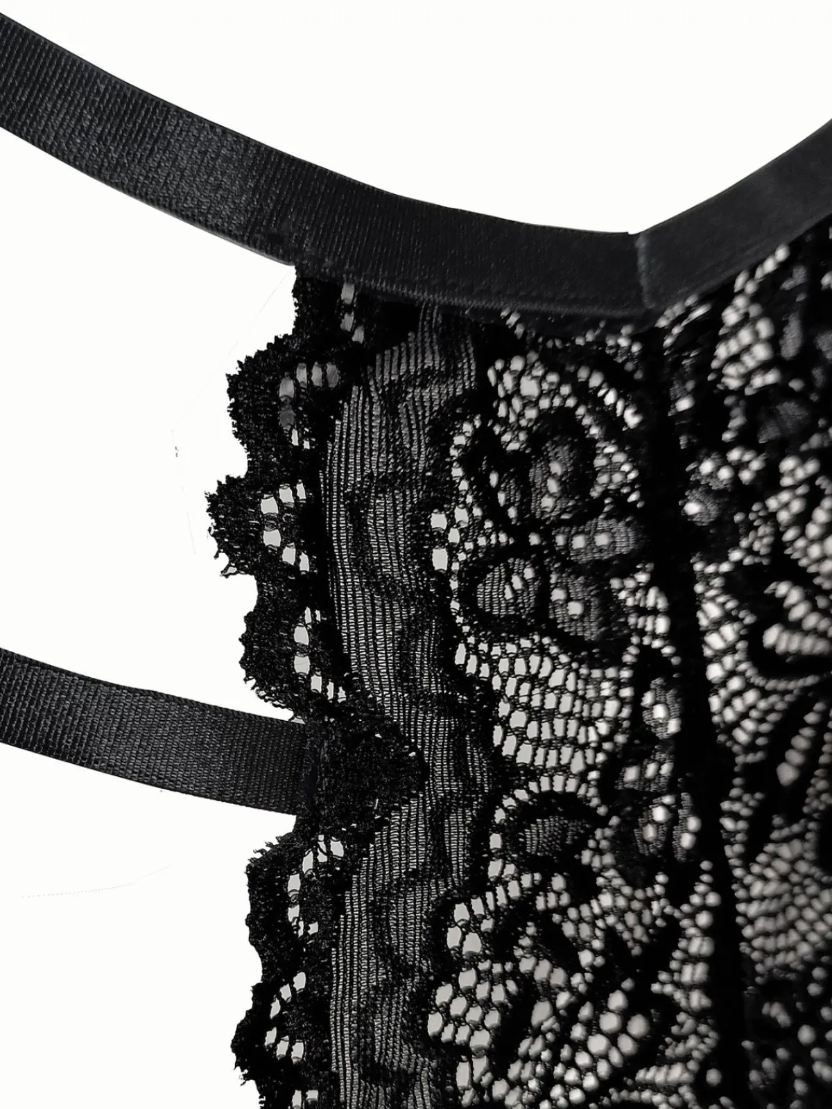 Fashion Retro Stage 1950s Solid Lace Sheer Cut-Out Nighties