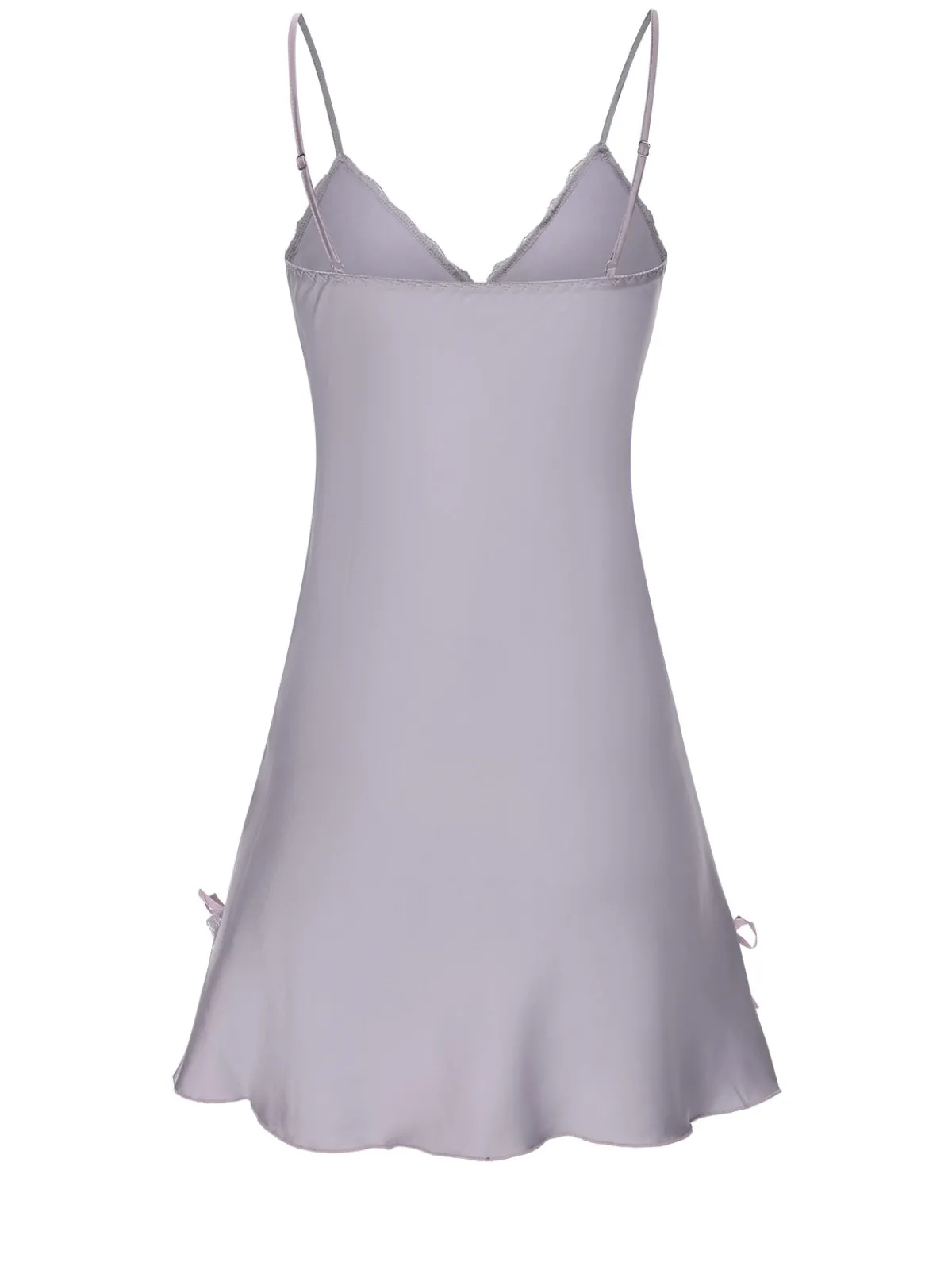 Fashion Retro Stage 1950s Solid Lace Trimmed Straps Sleepwear