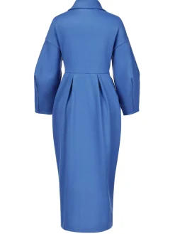 Online Retro Stage 1960s Solid Lantern Sleeves Wide Lapel Coat