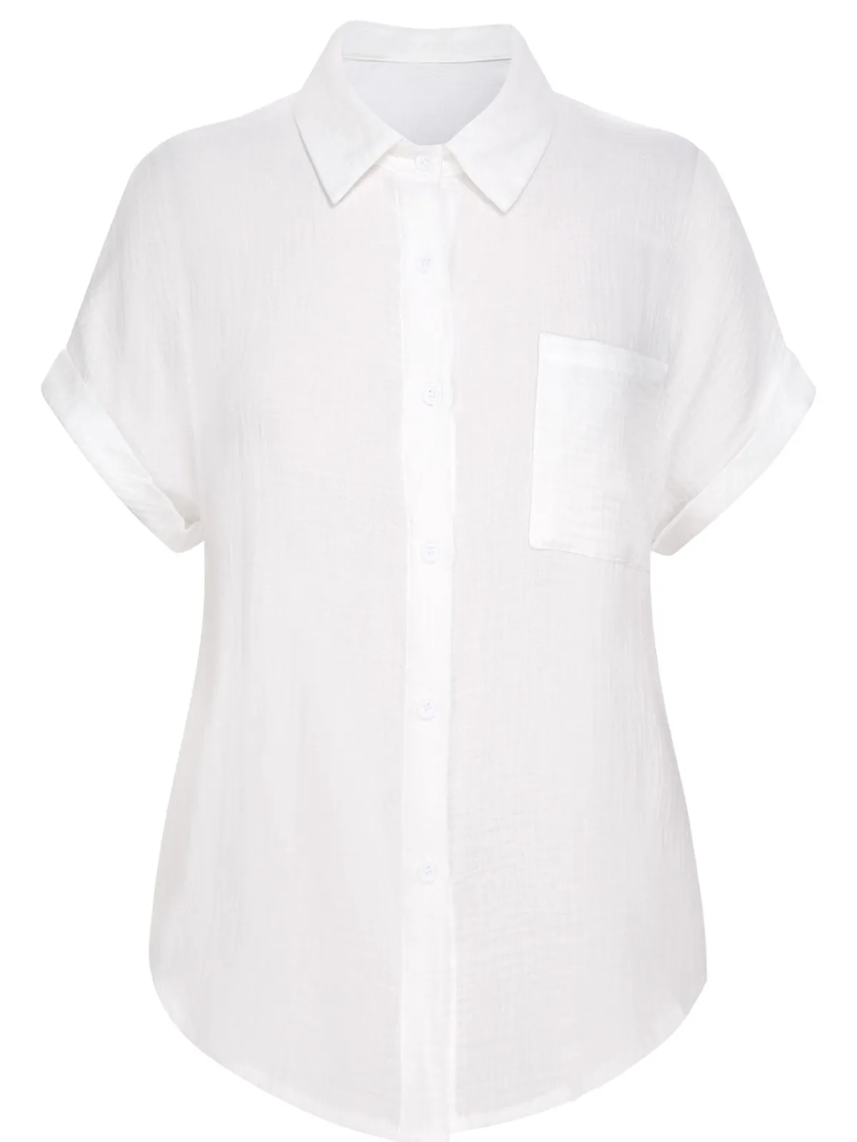 Clearance Retro Stage 1950s Solid Lapel Button-Down Blouse