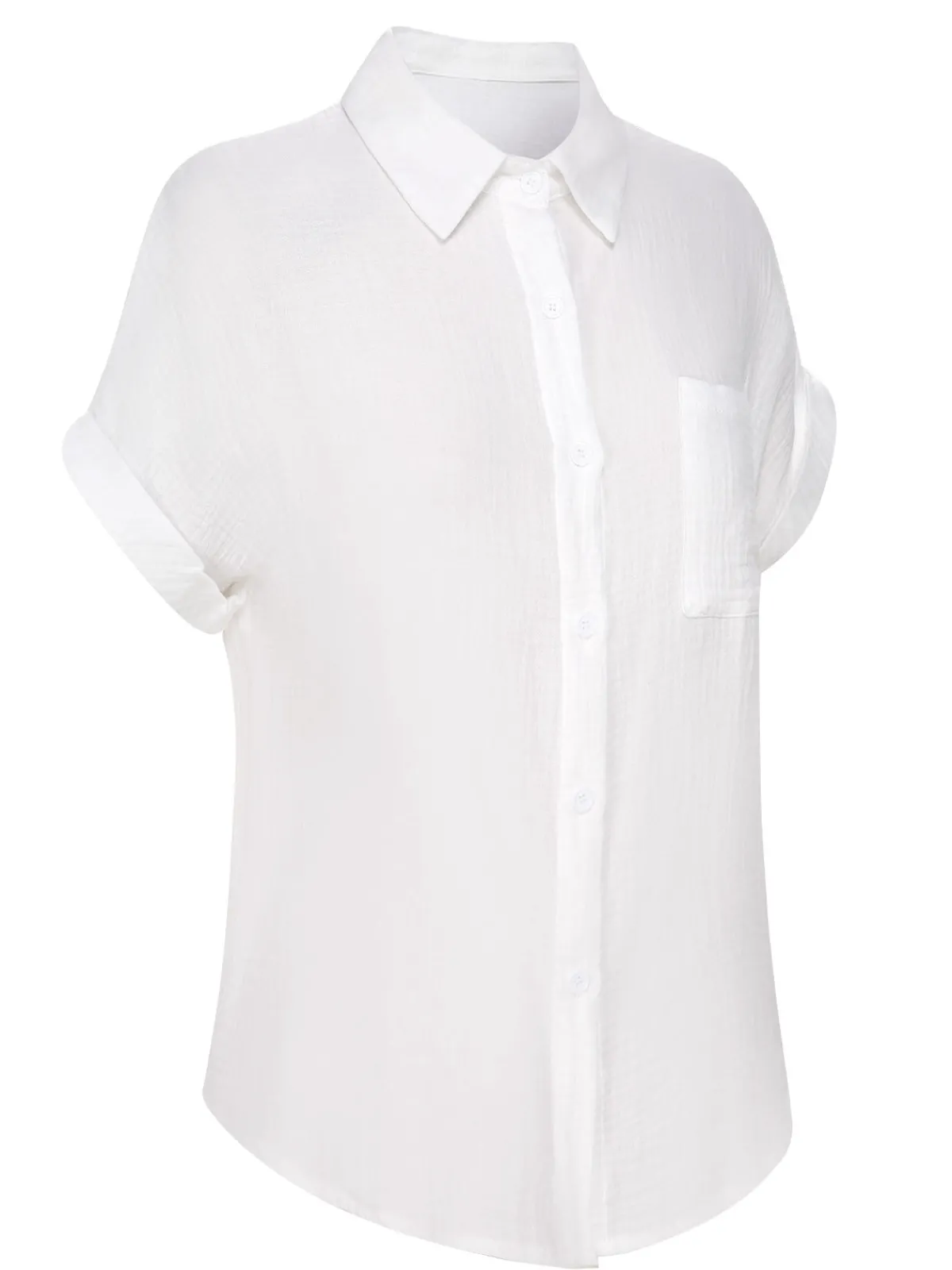 Clearance Retro Stage 1950s Solid Lapel Button-Down Blouse