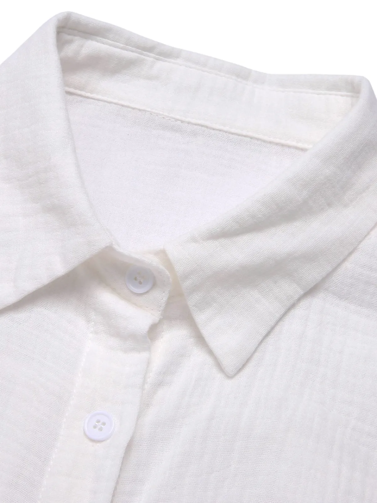 Clearance Retro Stage 1950s Solid Lapel Button-Down Blouse