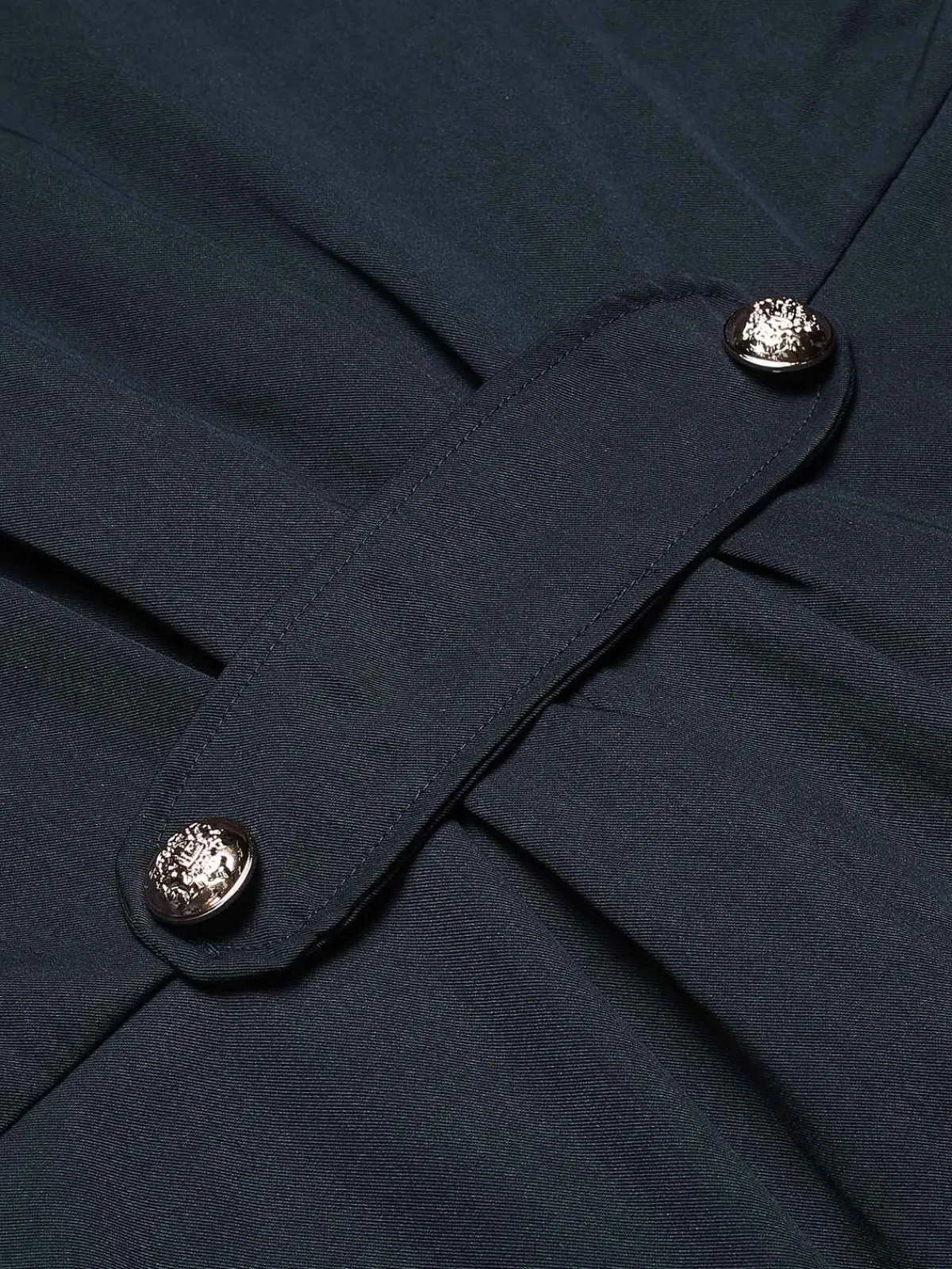 Online Retro Stage 1970s Solid Lapel Double-Breasted Coat