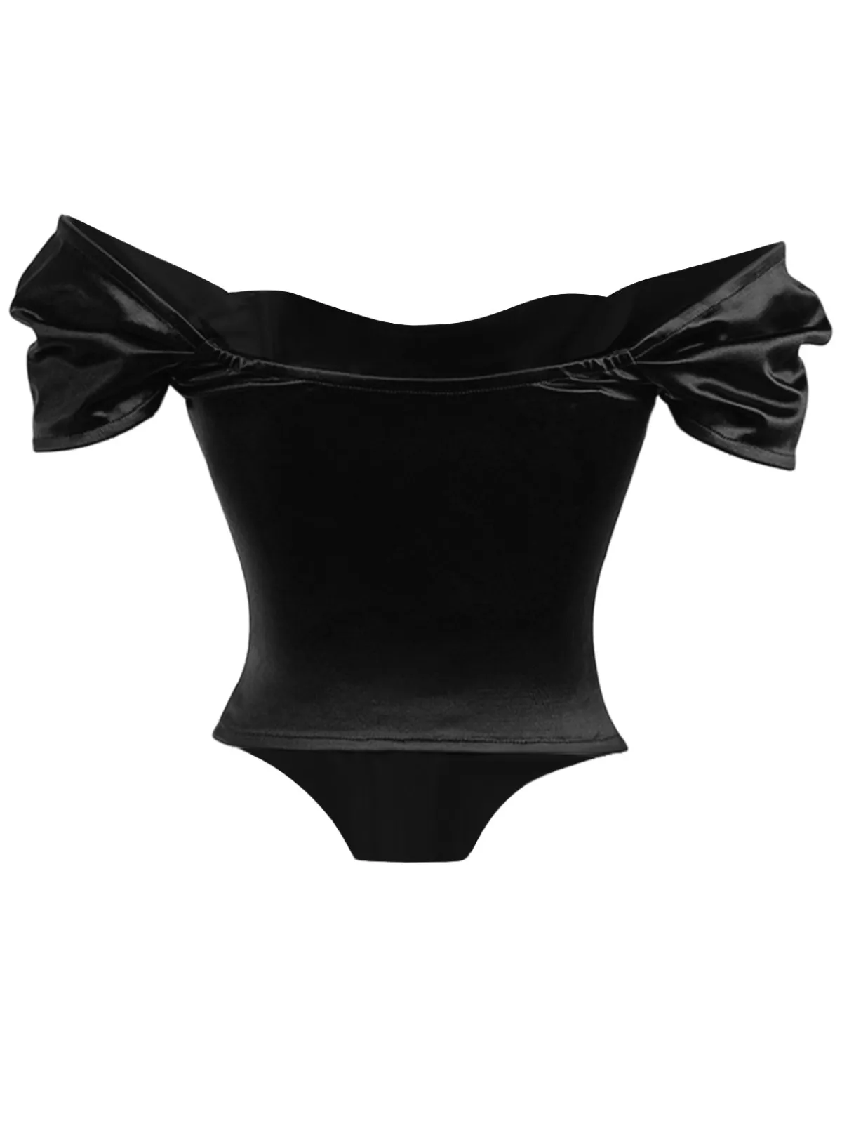 Hot Retro Stage 1930s Solid Satin Herringbone Court Style Top