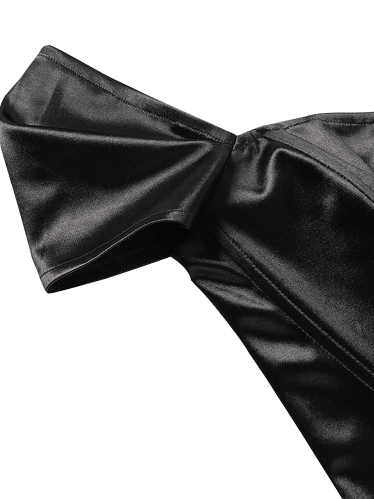 Hot Retro Stage 1930s Solid Satin Herringbone Court Style Top