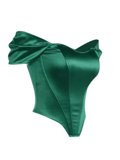 Hot Retro Stage 1930s Solid Satin Herringbone Court Style Top