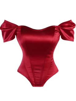 Hot Retro Stage 1930s Solid Satin Herringbone Court Style Top