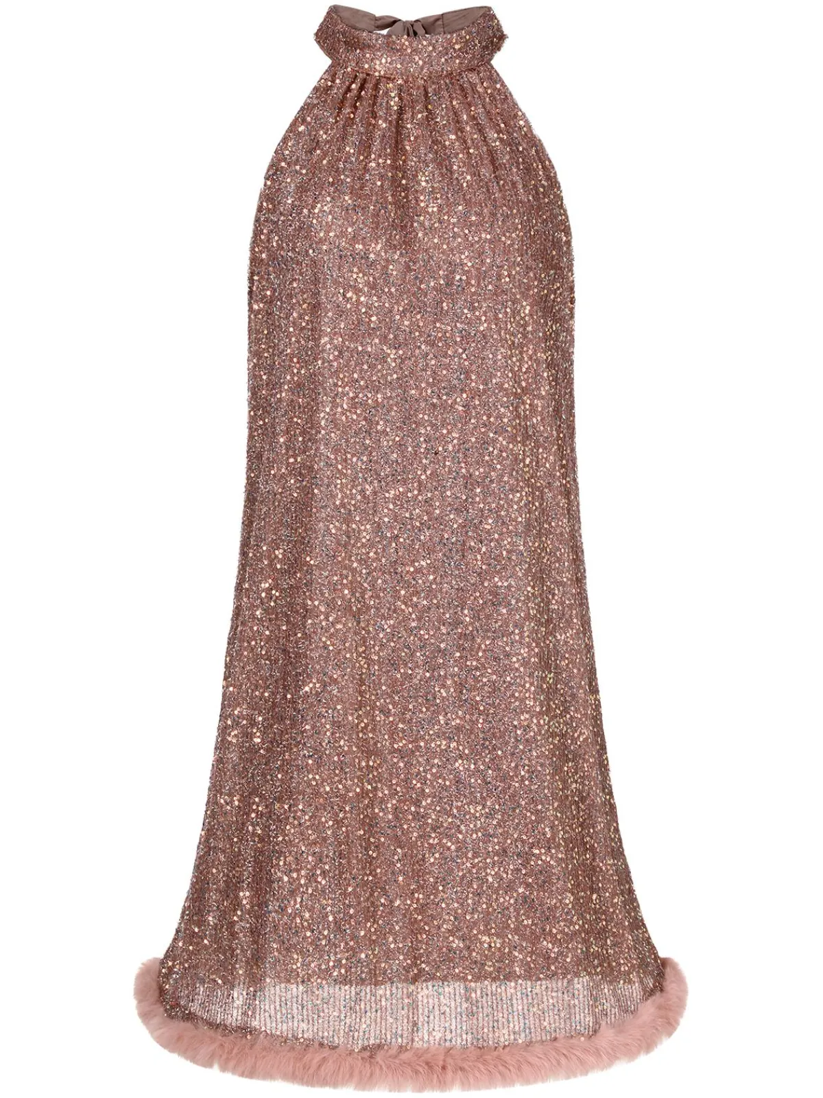 Best Retro Stage 1950s Solid Sequined Raw Edge Dress