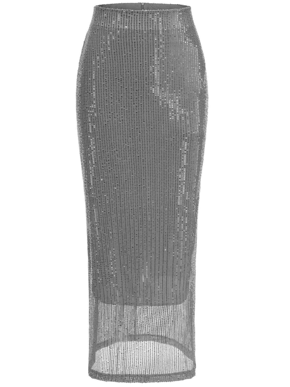 Sale Retro Stage 1930s Solid Sequined Split Long Skirt