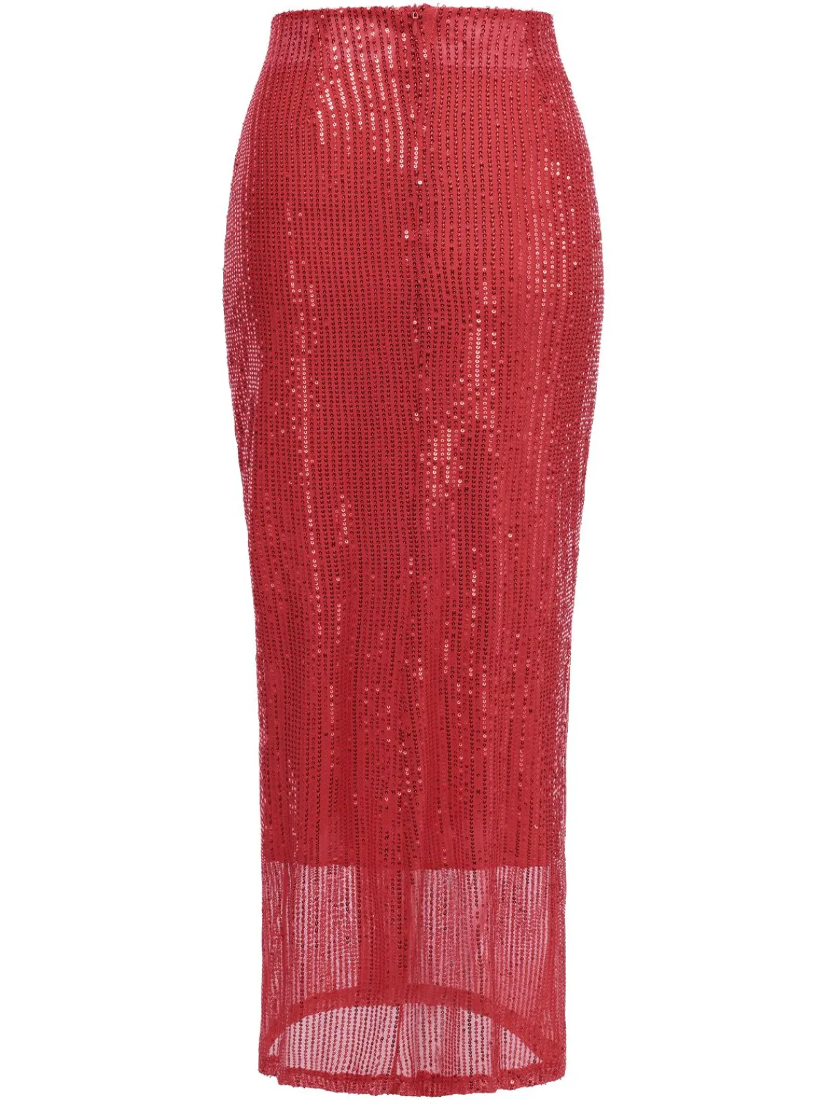 Sale Retro Stage 1930s Solid Sequined Split Long Skirt
