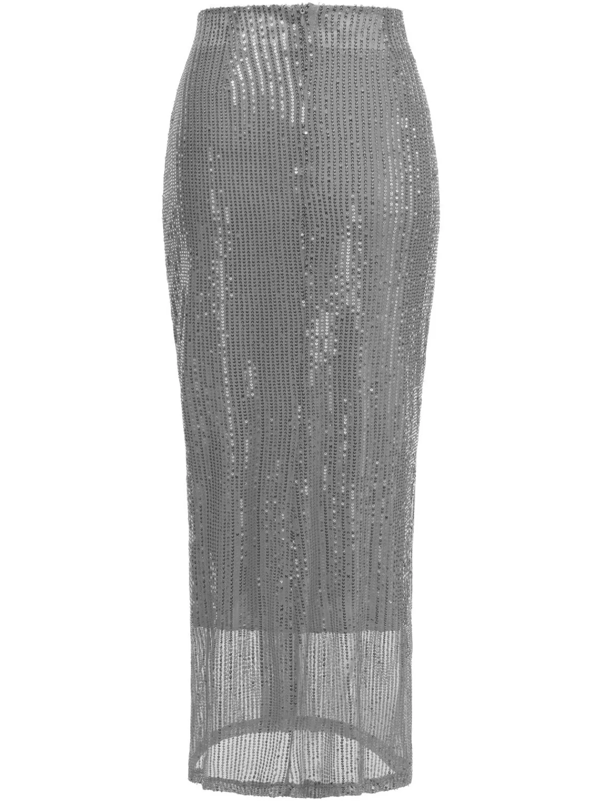 Sale Retro Stage 1930s Solid Sequined Split Long Skirt