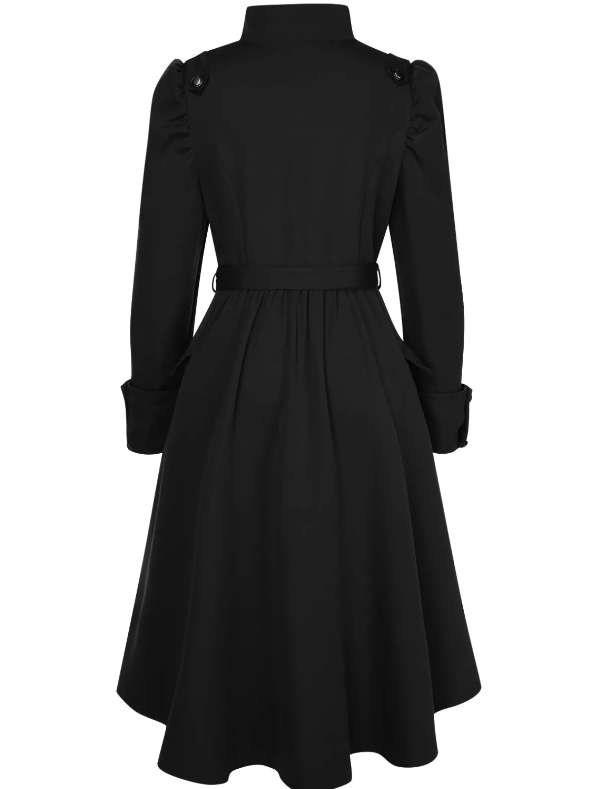 Clearance Retro Stage 1950s Solid Stand Collar Button Coat