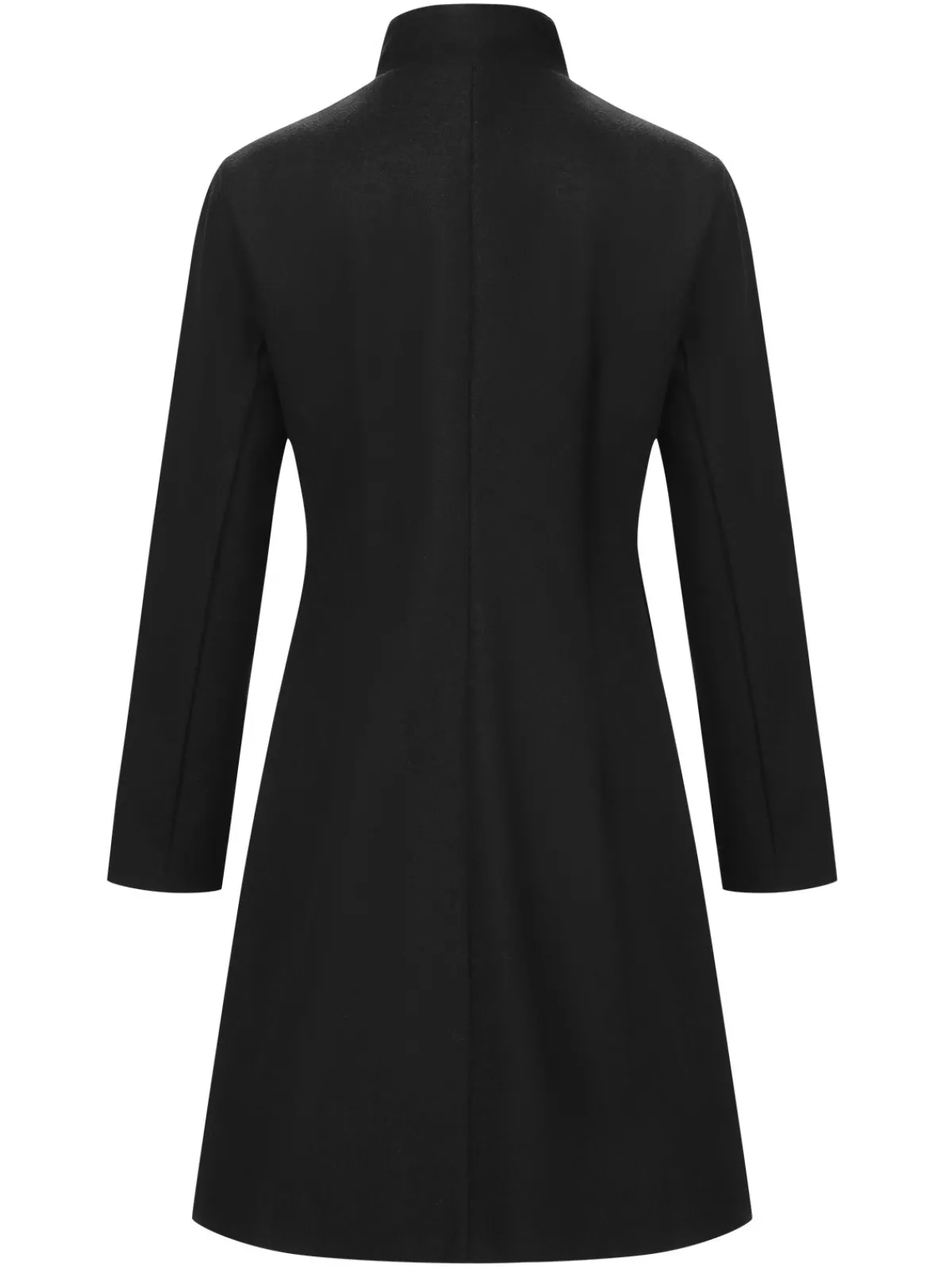Outlet Retro Stage 1960s Solid Stand Collar Lapel Coat
