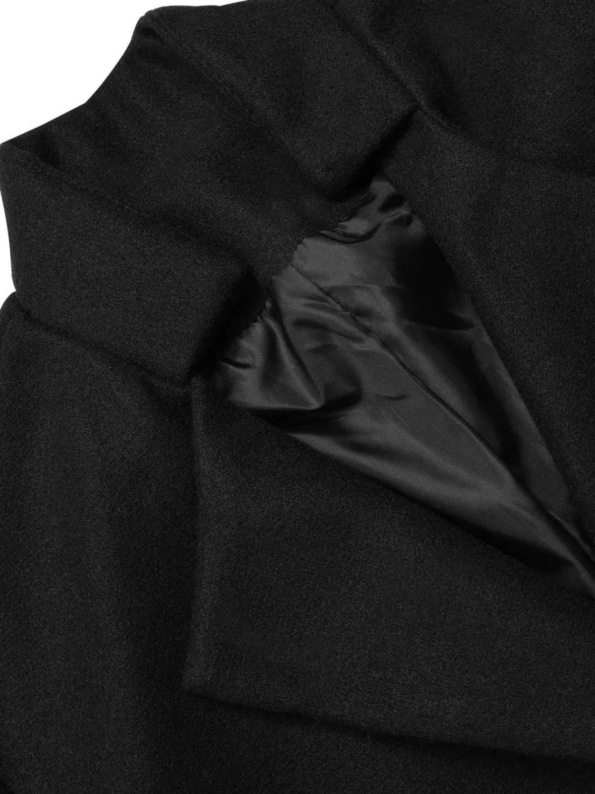 Outlet Retro Stage 1960s Solid Stand Collar Lapel Coat