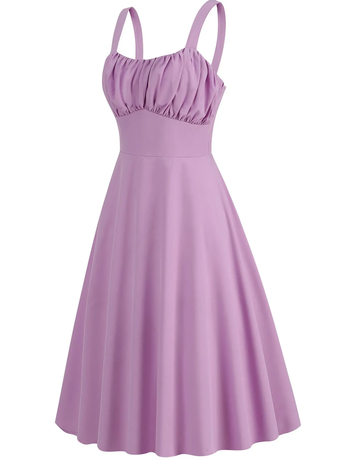 Hot Retro Stage 1940s Solid Suspender A-line Dress
