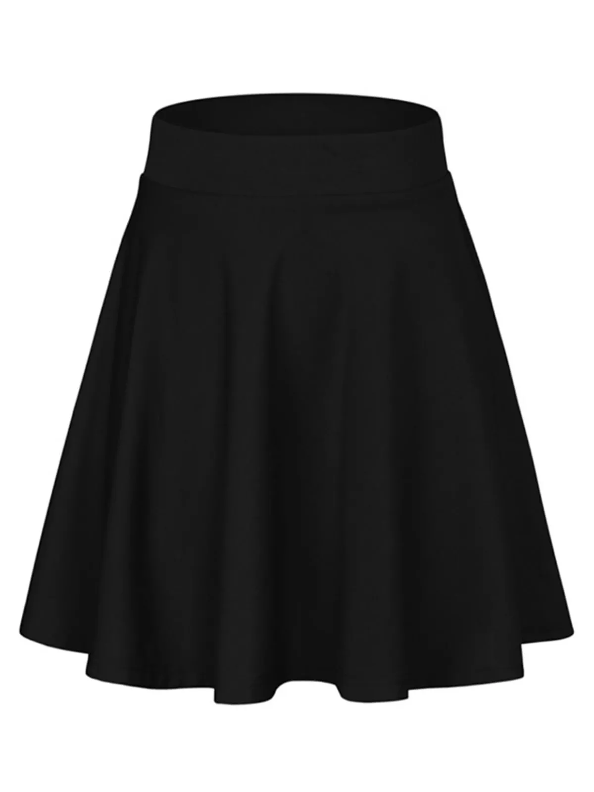 Hot Retro Stage 1940s Solid Thigh-Length A-Line Skirt
