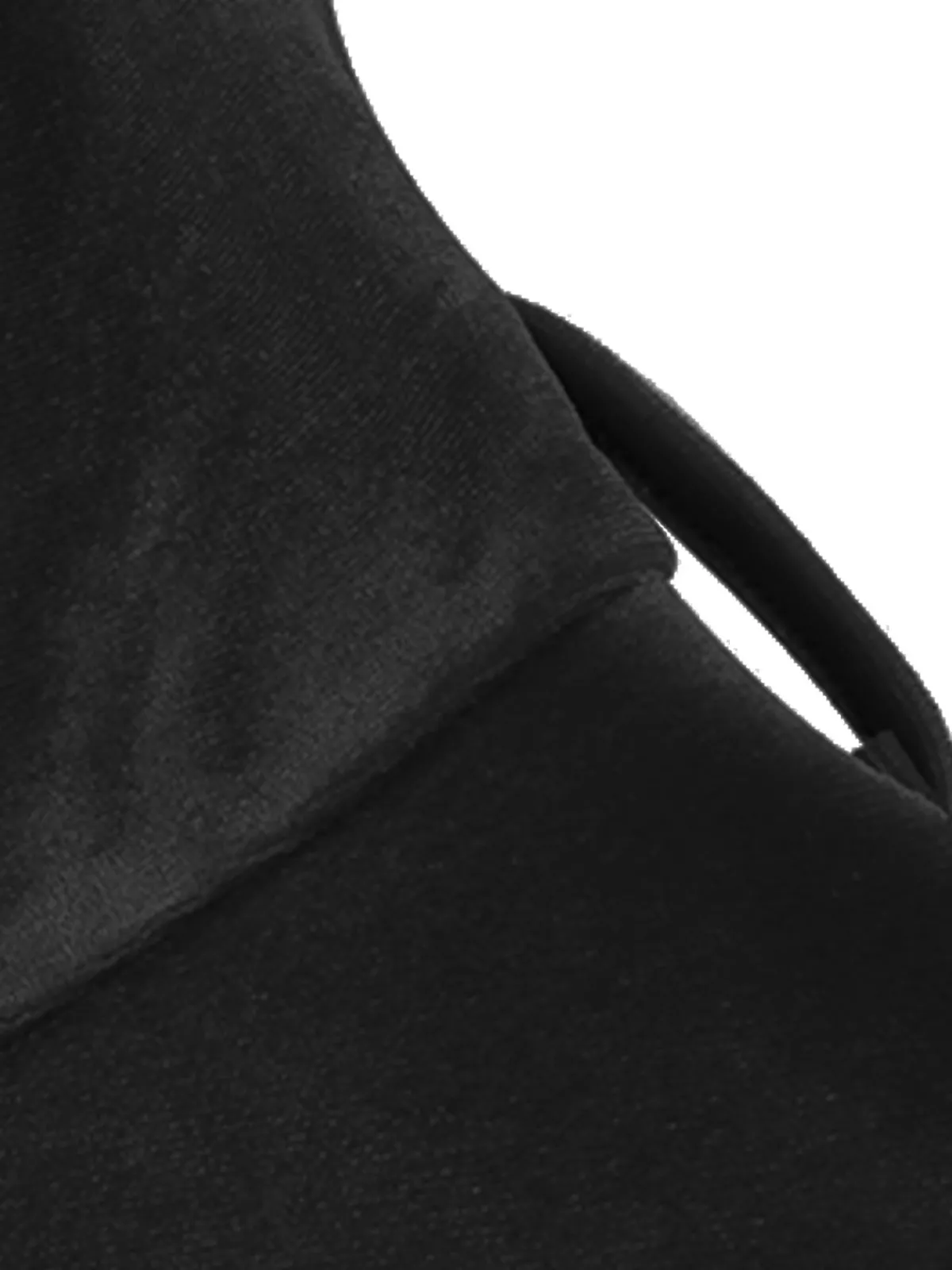 Discount Retro Stage 1950s Solid Velvet V-Neck Swing Dress