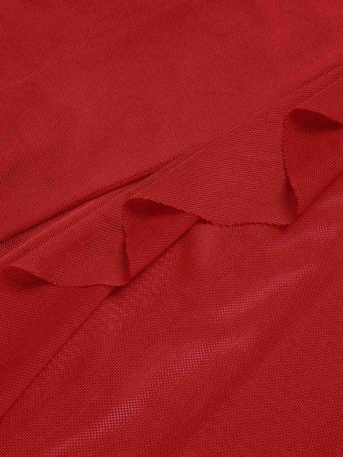 Discount Retro Stage 1930s Solid V-Neck Ruffle Sheer Nightgown