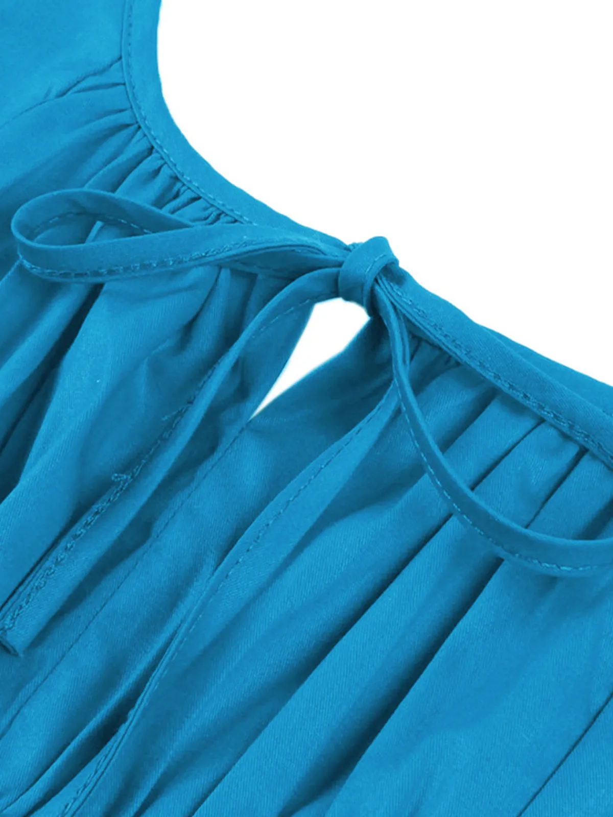 Online Retro Stage 1950s Solid Wide Strap Dress