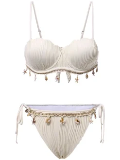 Fashion Retro Stage 1950s Spaghetti Strap Beach Seashell Starfish Bikini