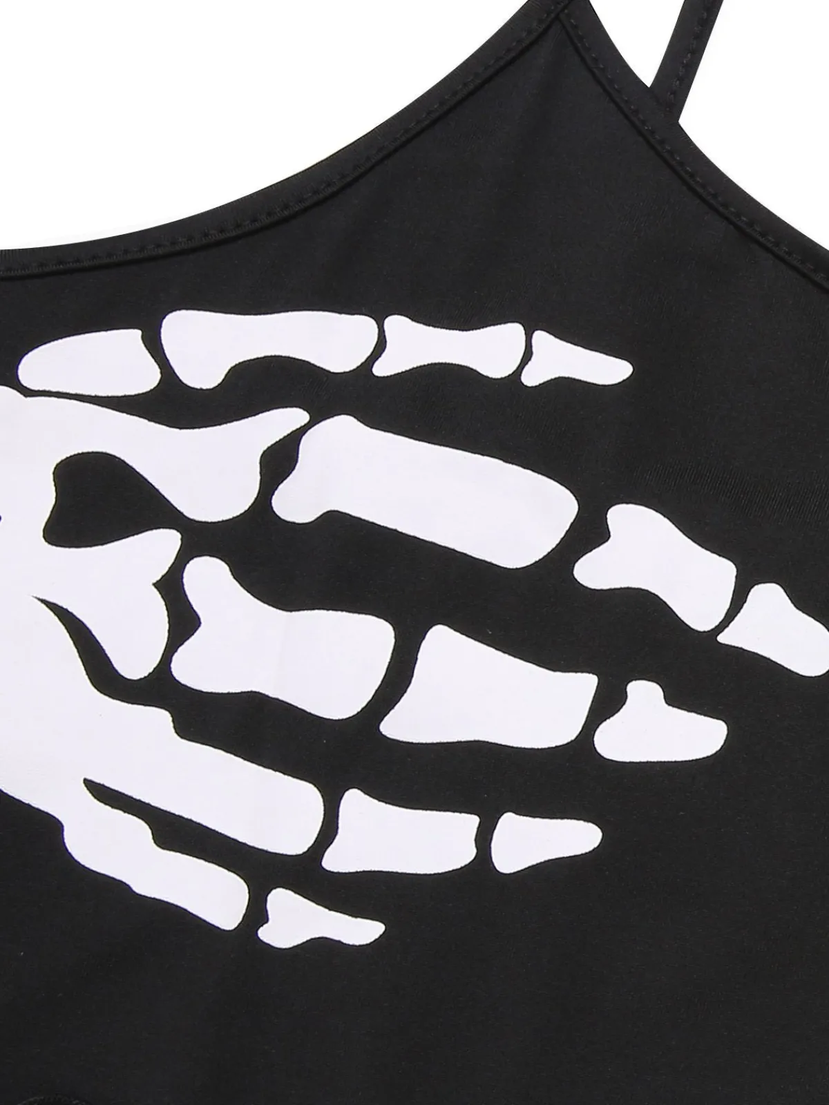 Best Retro Stage 1960s Spaghetti Strap Halloween Skeleton Ghost Pajamas