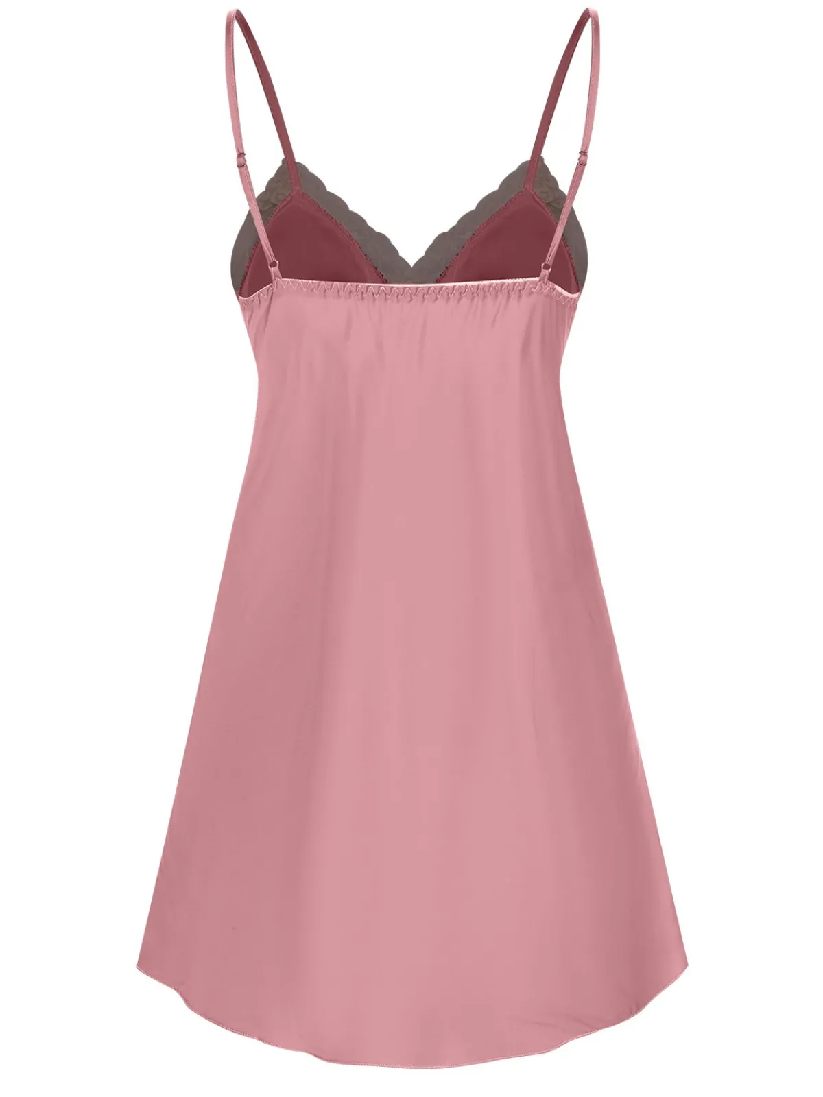 Fashion Retro Stage 1970s Spaghetti Strap Lace Patchwork Nightgown
