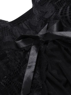 New Retro Stage 1970s Spaghetti Strap Lace Sheer Sleepwear