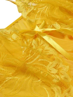 New Retro Stage 1970s Spaghetti Strap Lace Sheer Sleepwear
