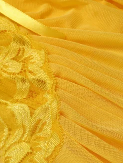Online Retro Stage 1970s Spaghetti Strap Lace Sheer Sleepwear