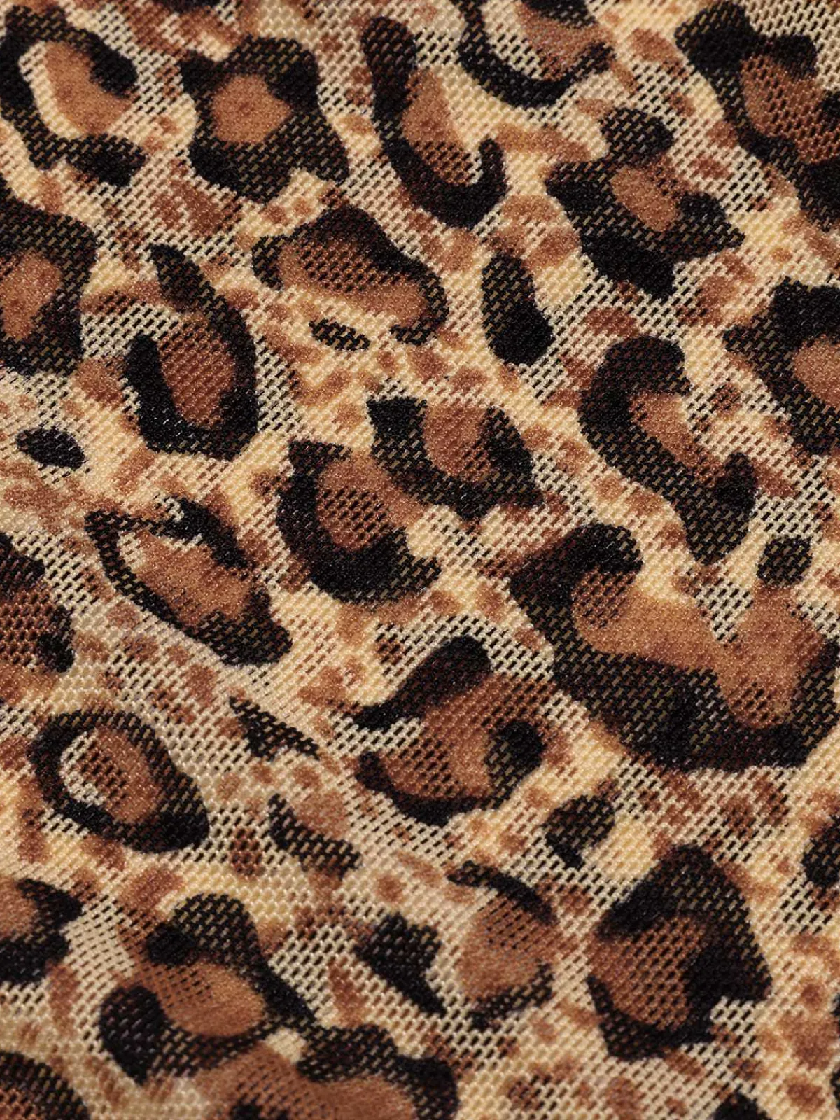 New Retro Stage 1940s Spaghetti Strap Leopard Lace Nightgown Brown