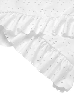 Hot Retro Stage 1950s Spaghetti Strap Solid Ruffles Swimsuit & Cover-Up