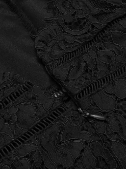 Fashion Retro Stage 1960s Spaghetti Strap V-Neck Lace Jumpsuit
