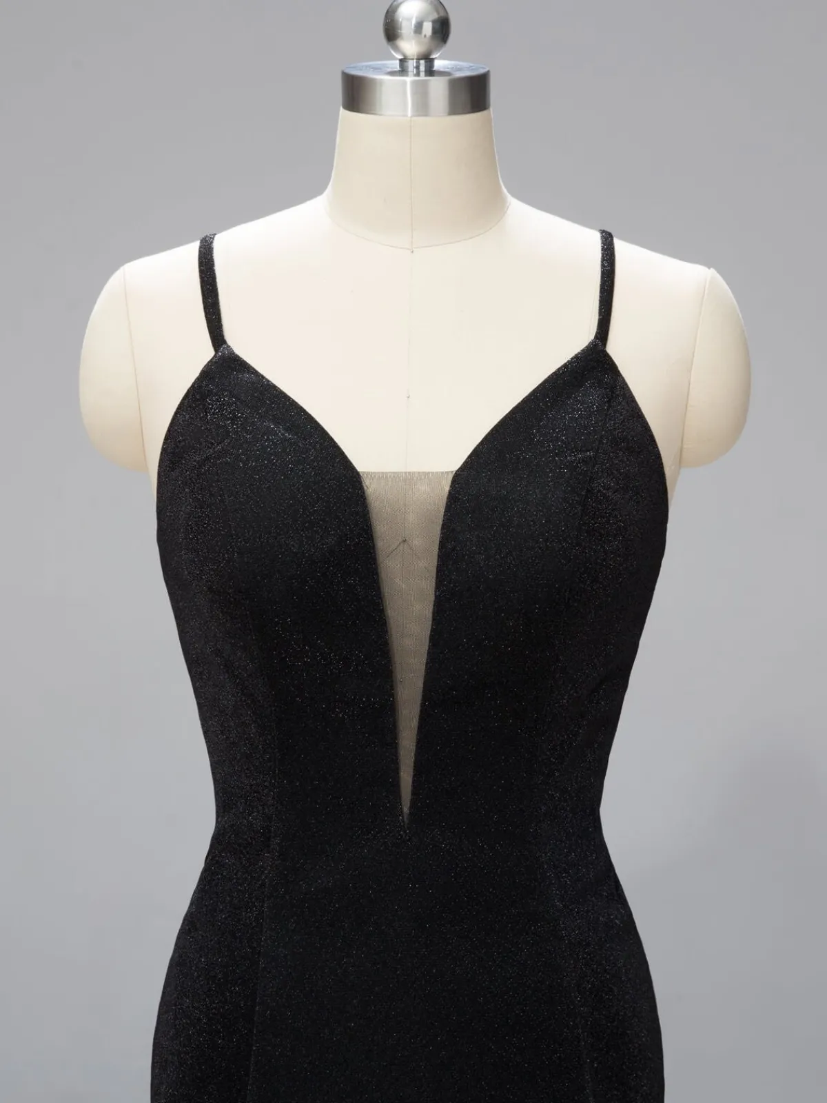 Best Retro Stage 1930s Spaghetti Straps Bridesmaid Maxi Dress Black