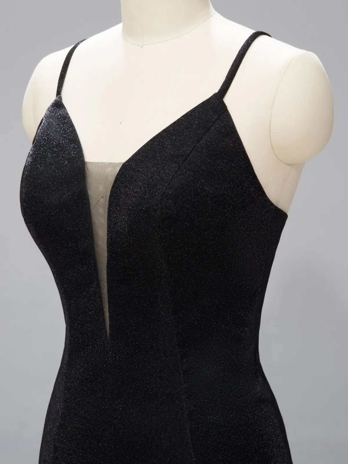 Best Retro Stage 1930s Spaghetti Straps Bridesmaid Maxi Dress Black