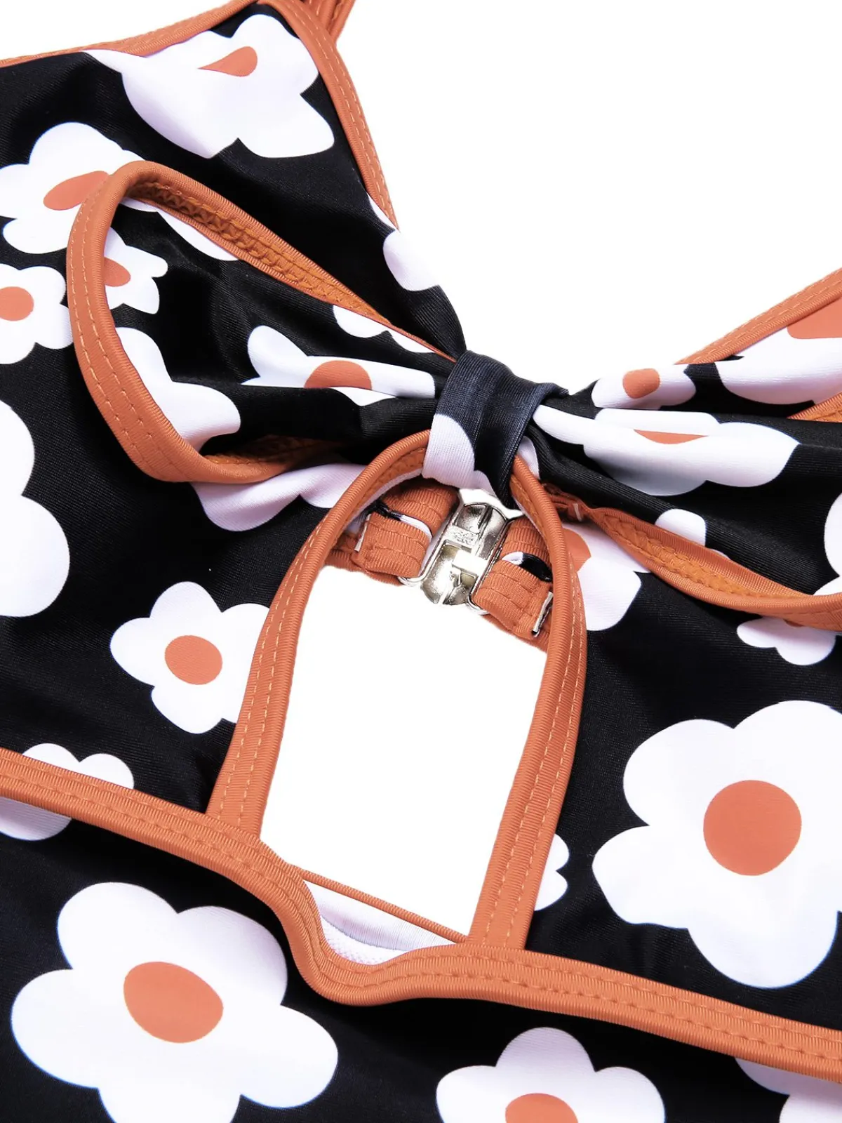 Clearance Retro Stage 1930s Spaghetti Straps Cartoon Flowers Boxer Swimsuit