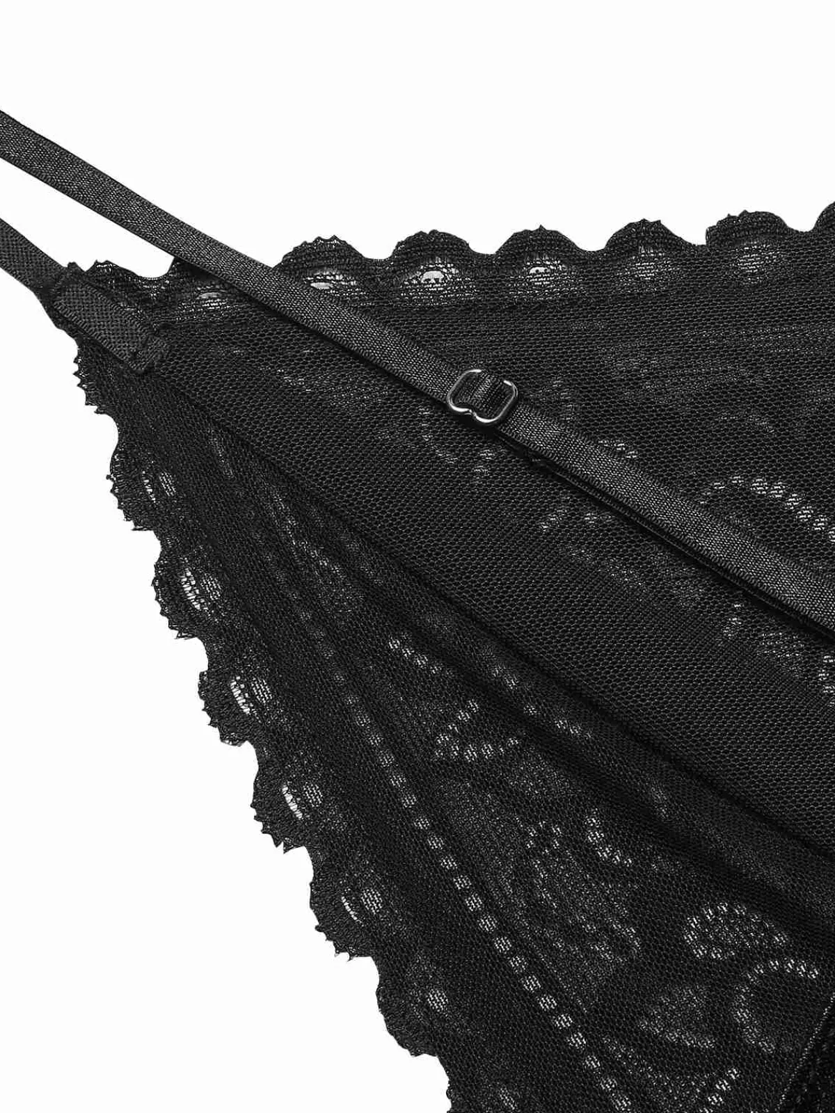 Clearance Retro Stage 1960s Spaghetti Straps Lace Sheer Nightgown