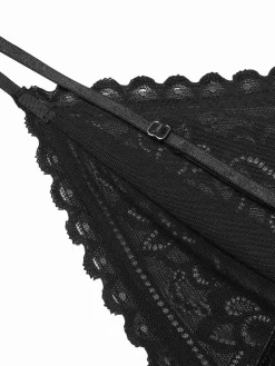 Clearance Retro Stage 1960s Spaghetti Straps Lace Sheer Nightgown