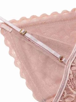 Best Retro Stage 1960s Spaghetti Straps Lace Sheer Nightgown