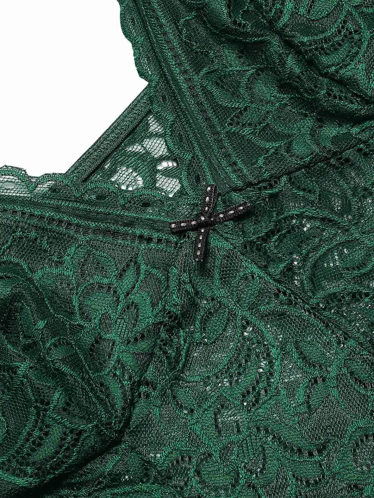 Best Retro Stage 1960s Spaghetti Straps Lace Sheer Nightgown