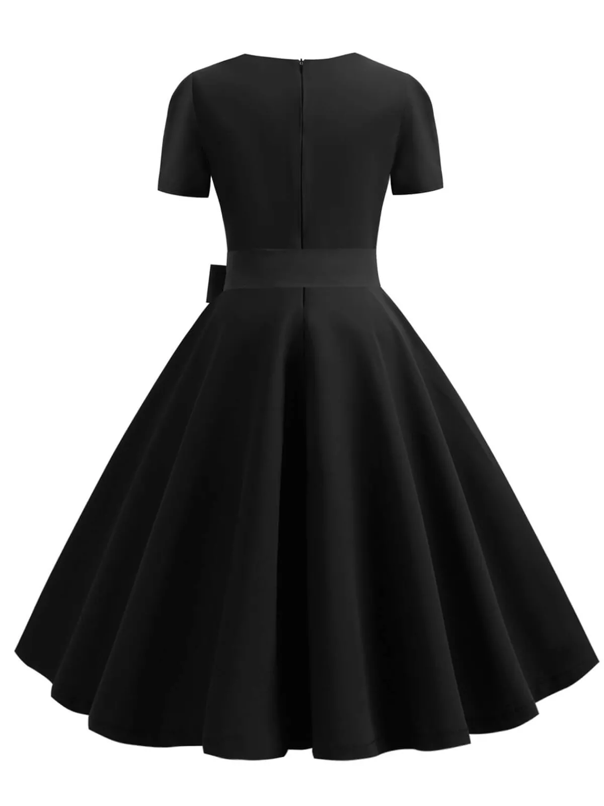 Clearance Retro Stage 1950s Square Neck Short Sleeves Dress
