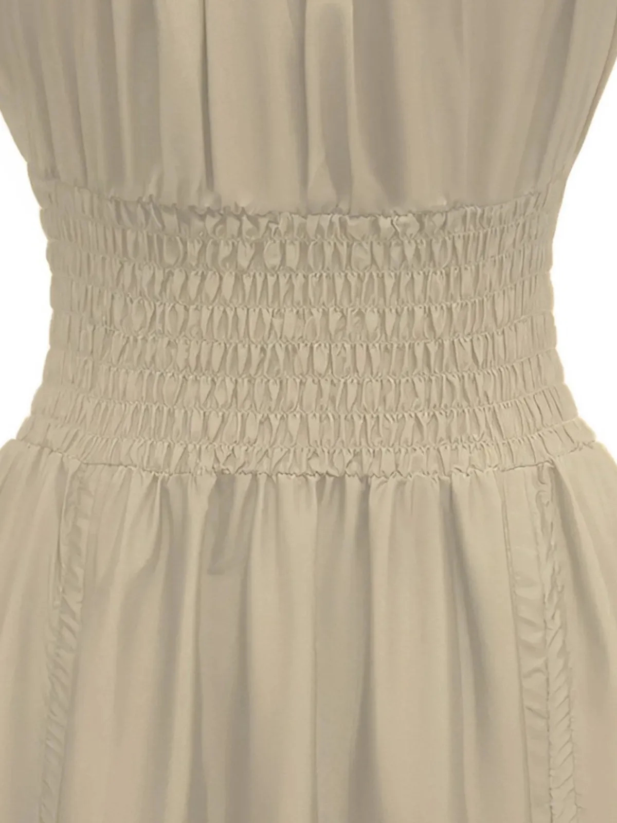 Sale Retro Stage 1930s Square Neck Wrinkles Puff Sleeves Dress