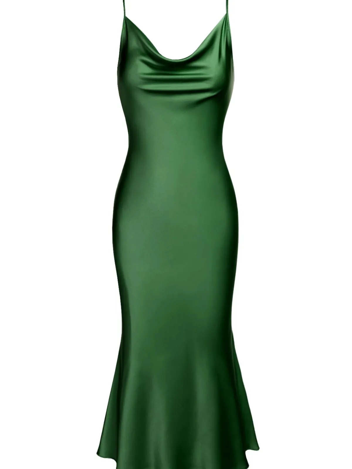 Fashion Retro Stage 1930s Strap Solid Fishtail Vintage Dress