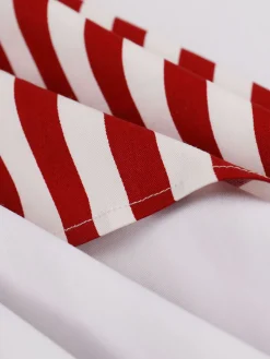 Outlet Retro Stage 1950s Stripes Contrast Patchwork Strap Dress