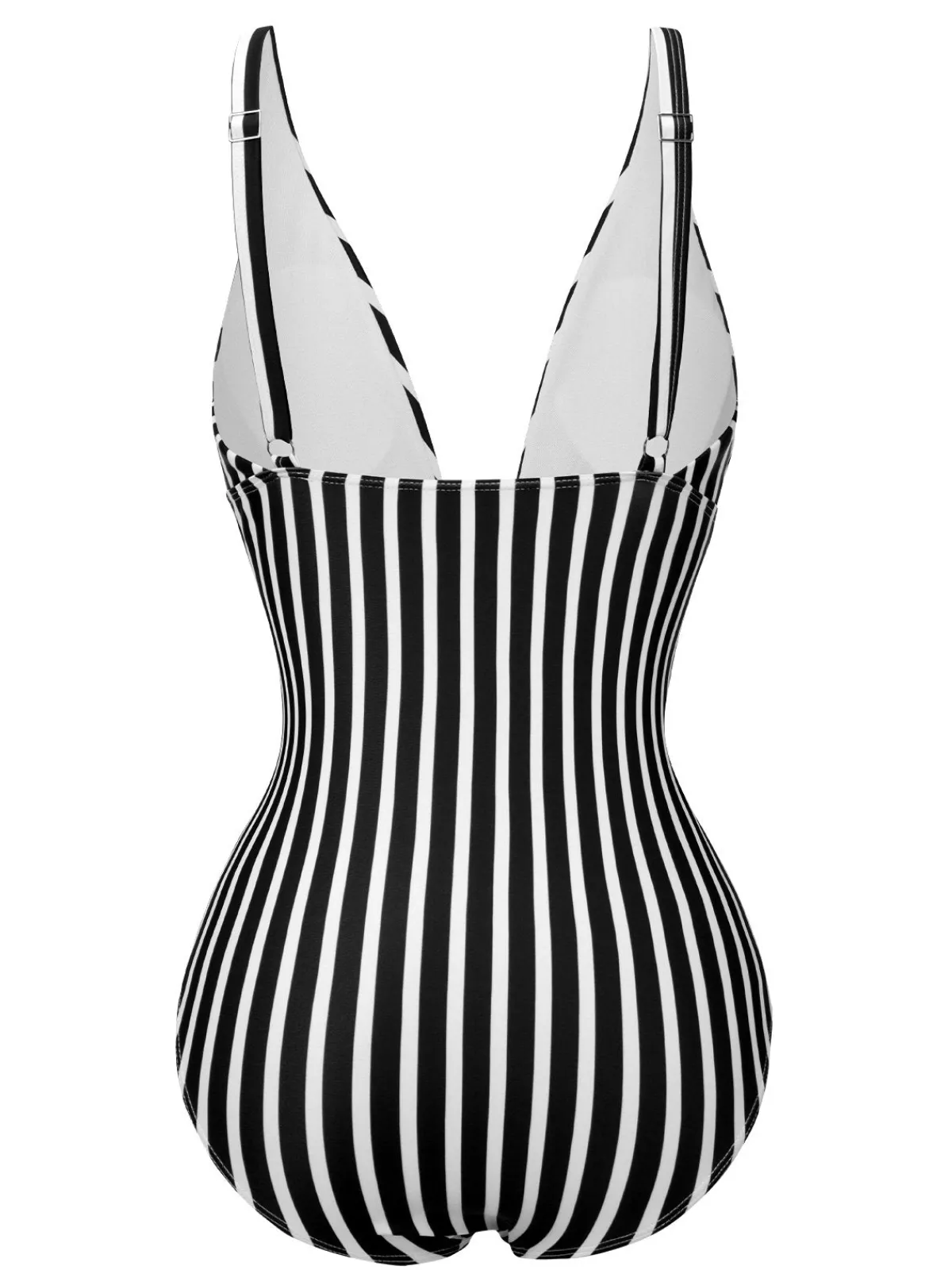 Outlet Retro Stage 1950s Stripes Spaghetti Strap One-Piece Swimsuit