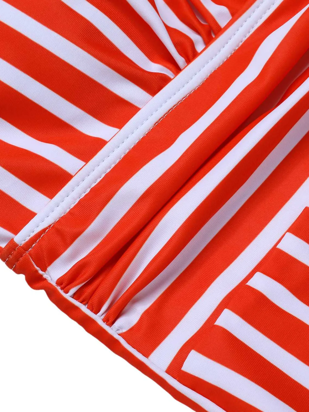 Outlet Retro Stage 1950s Stripes Spaghetti Strap One-Piece Swimsuit