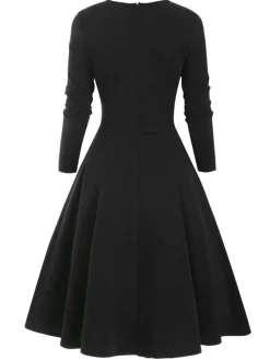 Sale Retro Stage 1950s Sweetheart Plaid Patchwork Dress