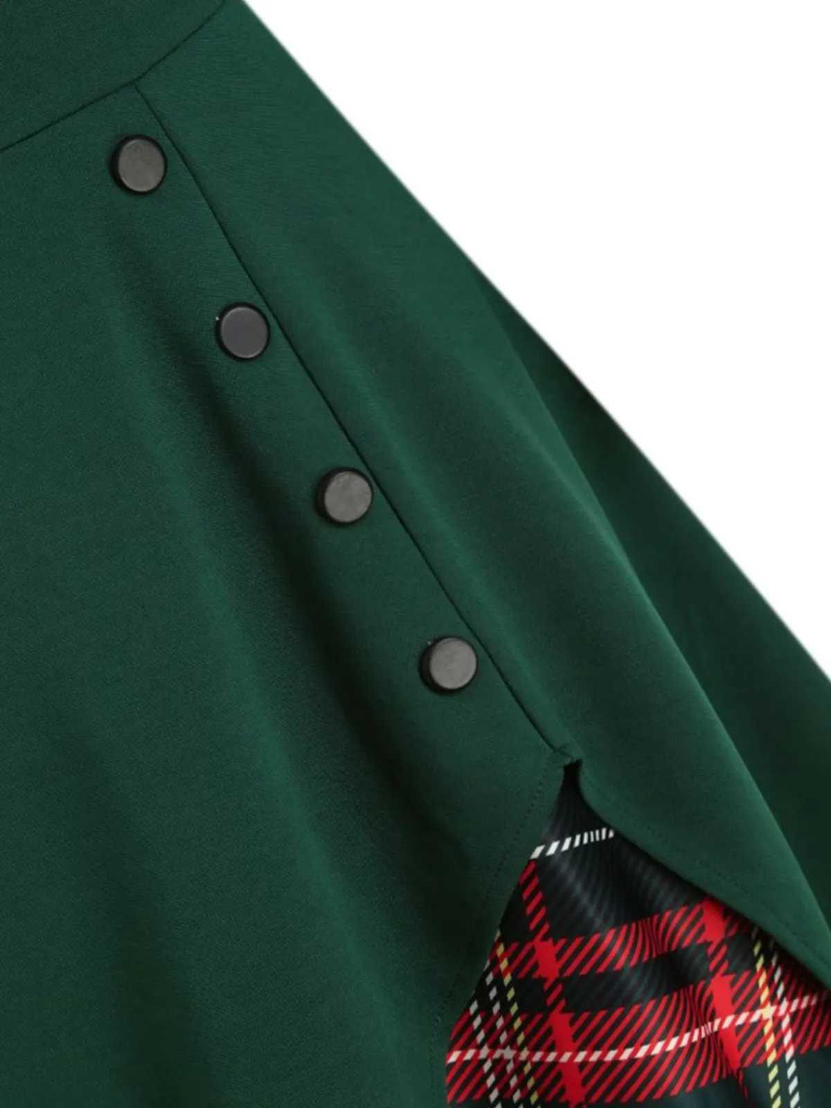 Sale Retro Stage 1950s Sweetheart Plaid Patchwork Dress