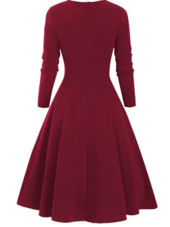 Outlet Retro Stage 1950s Sweetheart Plaid Patchwork Dress