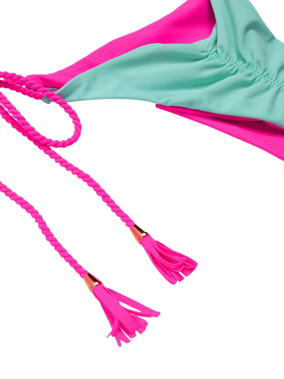 Outlet Retro Stage 1950s Tie Back Backless Braided Bikini Set